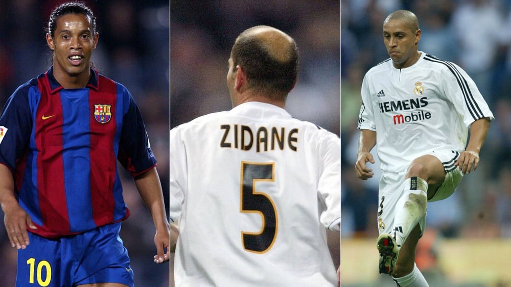 Ronaldinho, Zinedine Zidane, Roberto Carlos