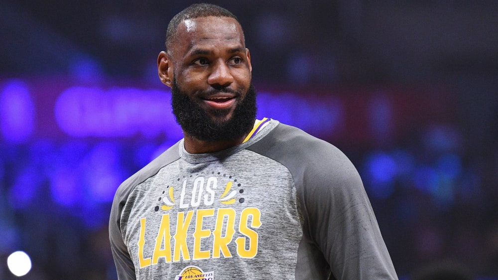 Hat weiterhin Lust auf Basketball im Trikot der Los Angeles Lakers: NBA-Superstar LeBron James.