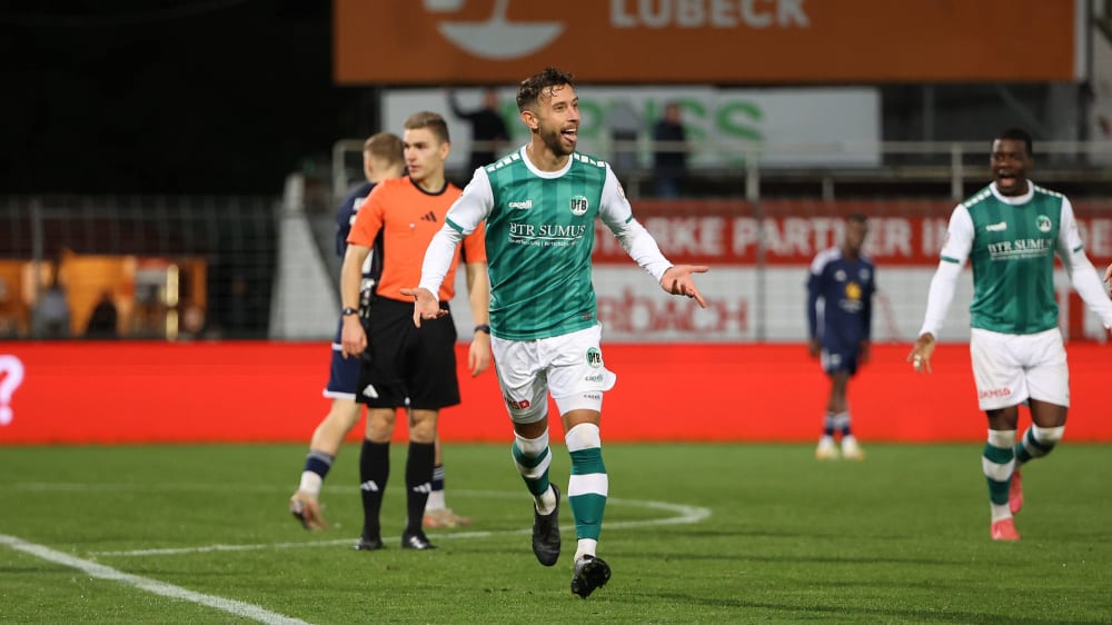 Manuel Farrona Pulido ebnete mit zwei Traumtoren den Weg für Lübeck.