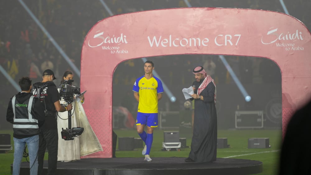 Cristiano Ronaldo bei seiner Vorstellung bei Al Nassr im Januar 2023.