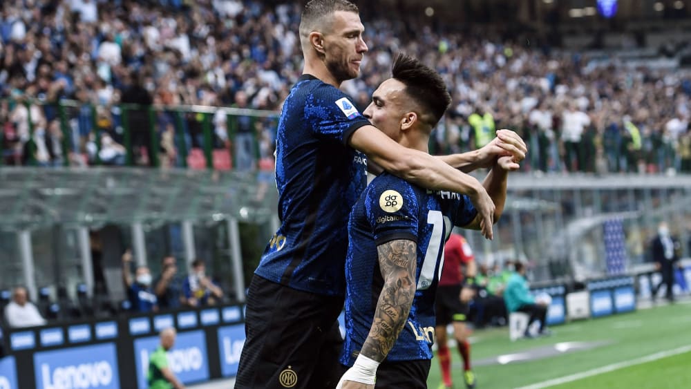 Edin Dzeko und Lautaro Martinez haben beim spannenden 2:2 gegen Atalanta die Inter-Treffer erzielt.
