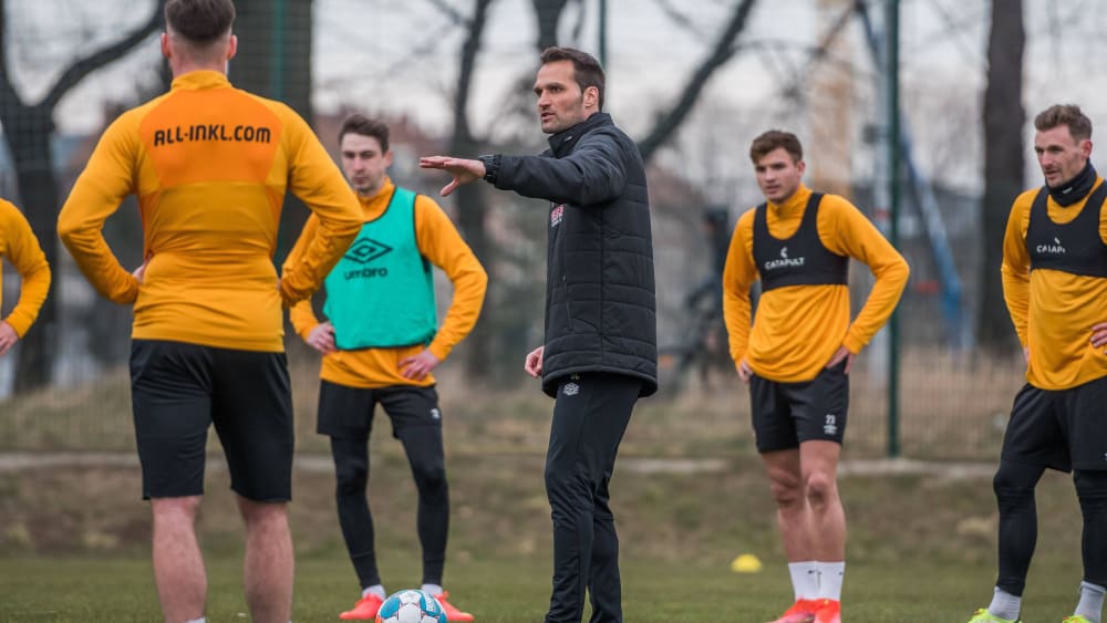 Erklärt den Matchplan gegen Nürnberg: Dresdens Coach Guerino Capretti.