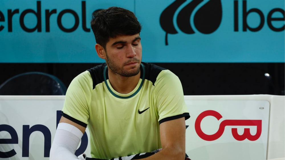 Muss wegen einer Armverletzung das ATP-Turnier in Rom auslassen: Carlos Alcaraz.