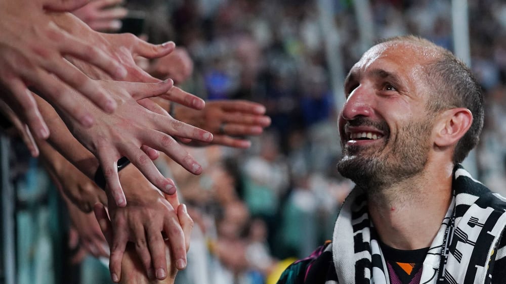 Strahlendes Gesicht zum Abschied: Giorgio Chiellini ist von den Juve-Fans ausgiebig gefeiert worden.