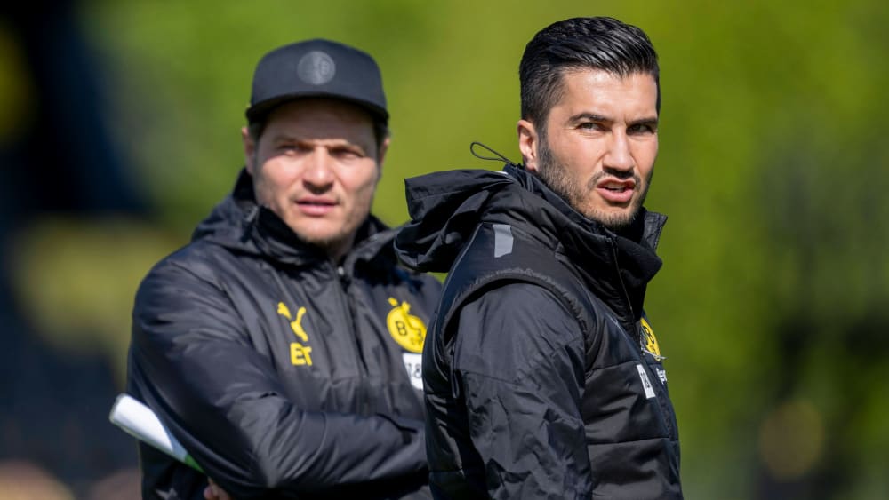 Vorgänger und Nachfolger: Nuri Sahin (re.) beerbt Edin Terzic als BVB-Trainer.