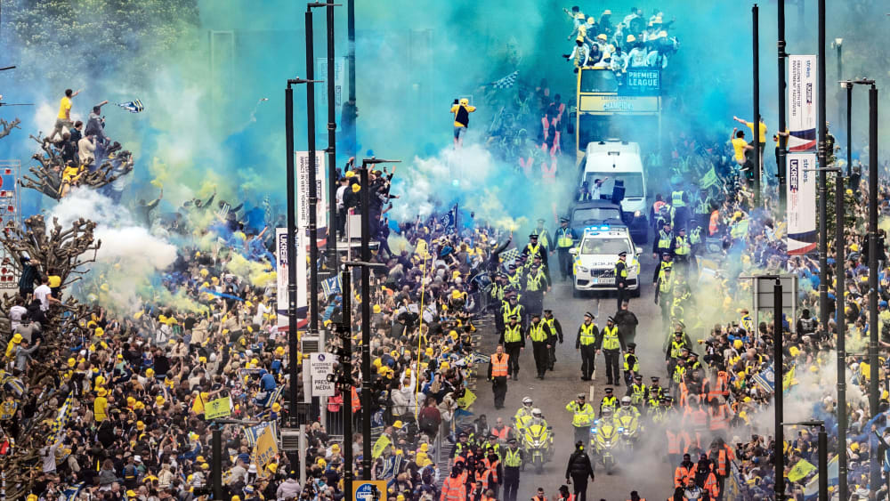 Die Parade anlässlich des Premier-League-Aufstiegs.