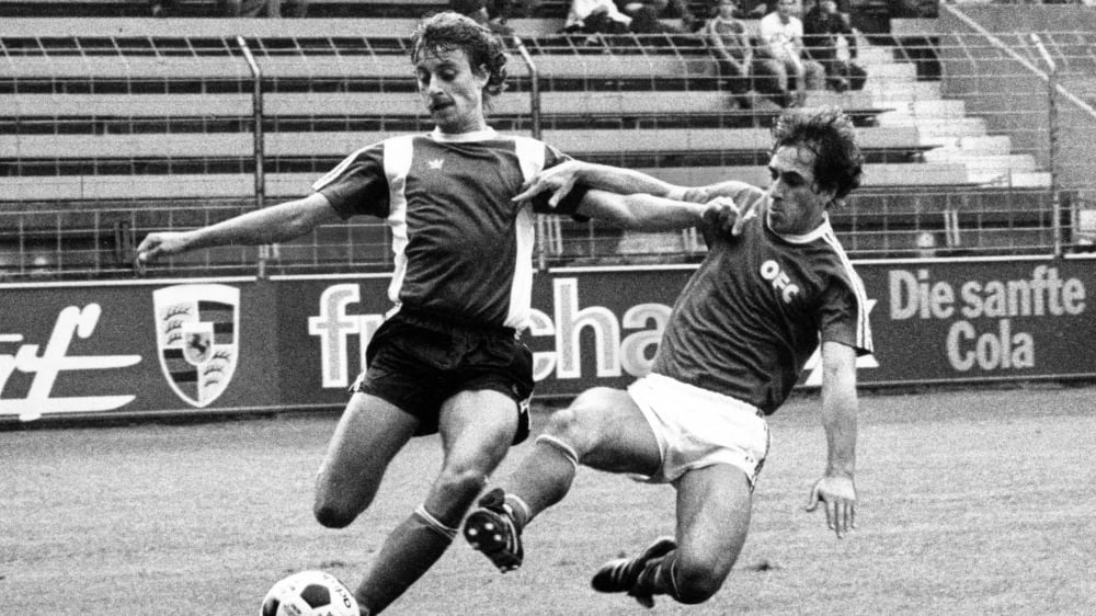 Karl-Heinz Harm (Waldhof Mannheim, li.) - 1977/78