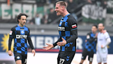 Steffen Tigges bejubelt seine beiden Tore und den Sieg gegen Münster.