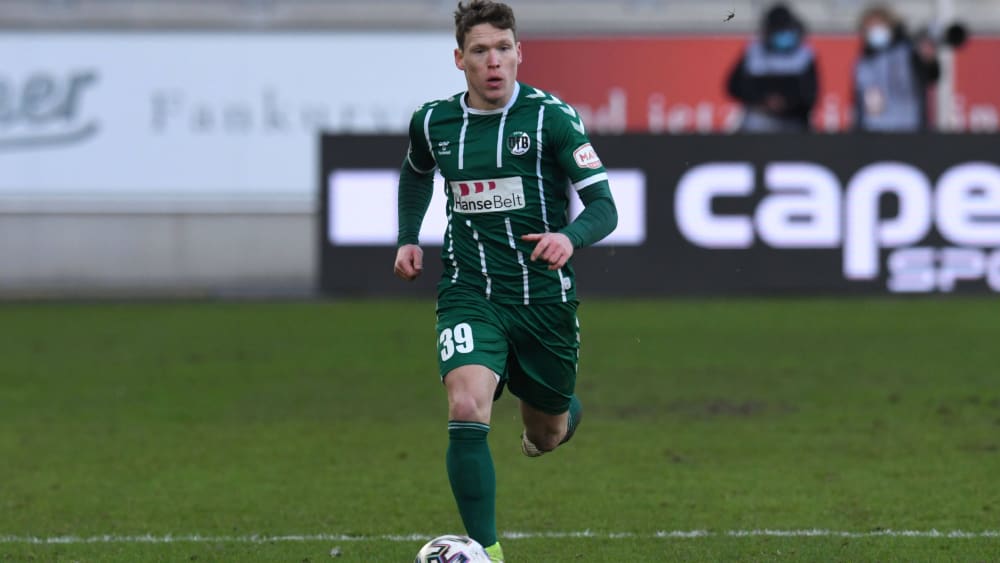 Florian Riedel im Januar, damals noch im Trikot des VfB Lübeck.