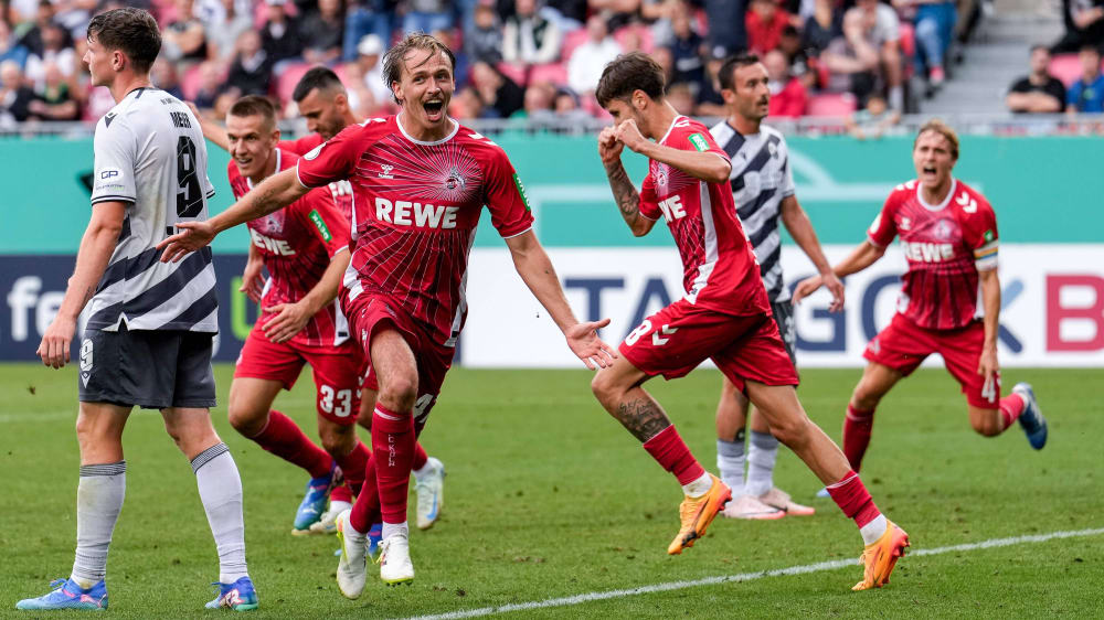 Mann des Sonntagnachmittags in Sandhausen: Mathias Olesen bejubelt sein Tor zum 3:2.