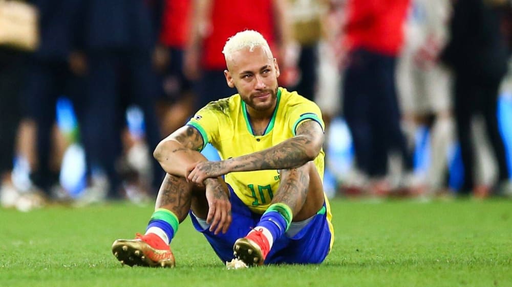 Ließ den Tränen nach dem dramatischen Viertelfinal-Aus gegen Kroatien freien Lauf: Brasiliens Star Neymar.