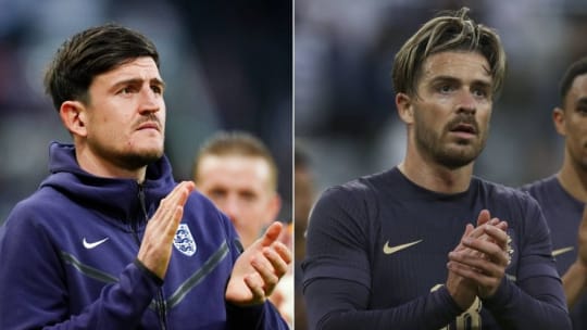 Müssen beide bei der EM zuschauen: Harry Maguire (li.) und Jack Grealish (r.).