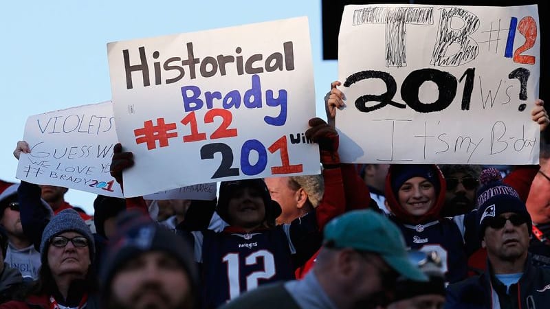Fans der Patriots und Fans von Tom Brady