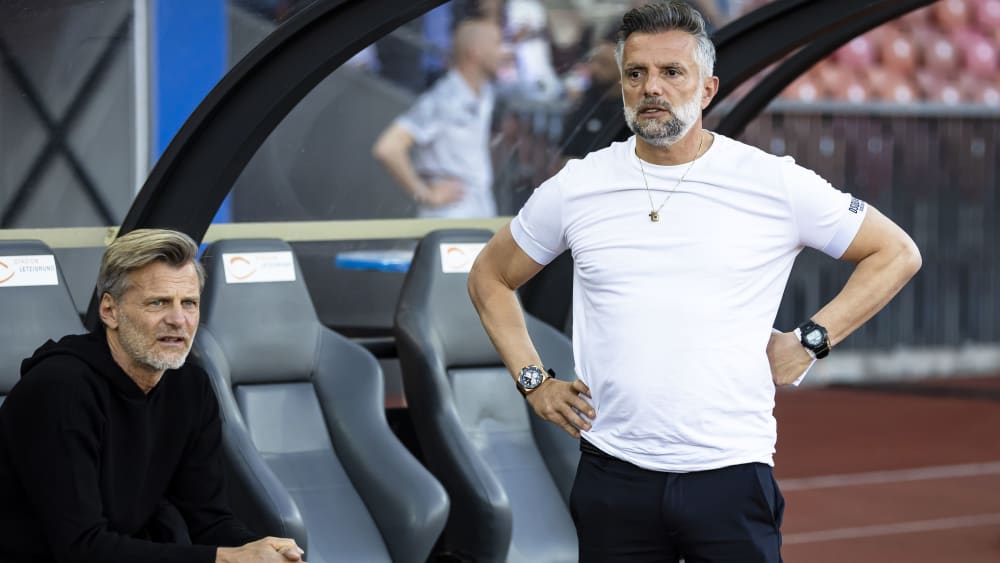 Sportchef Alain Sutter und Tomas Oral (re.).