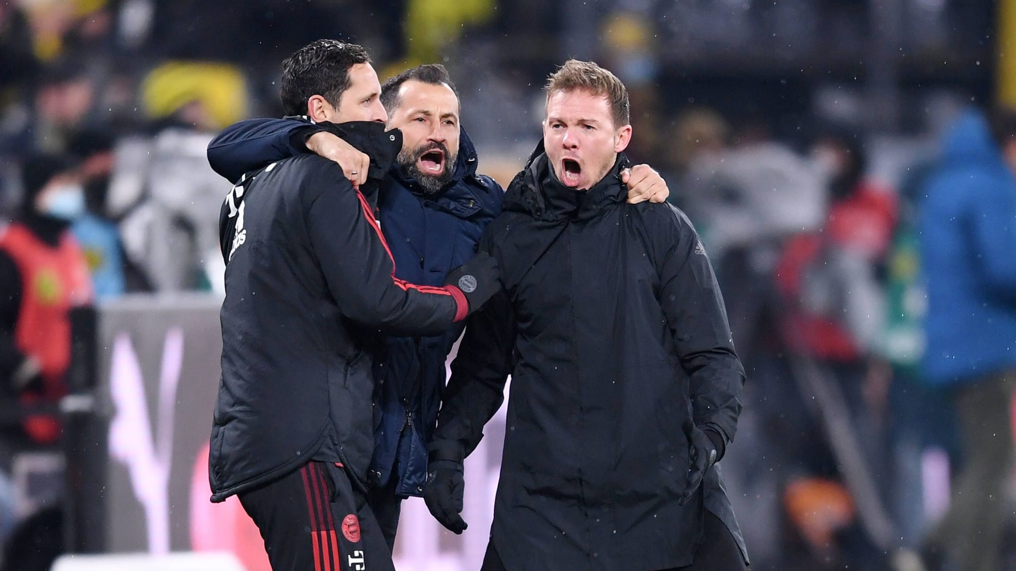 Dino Toppmöller, Hasan Salihamidzic und Julian Nagelsmann (v. li.)