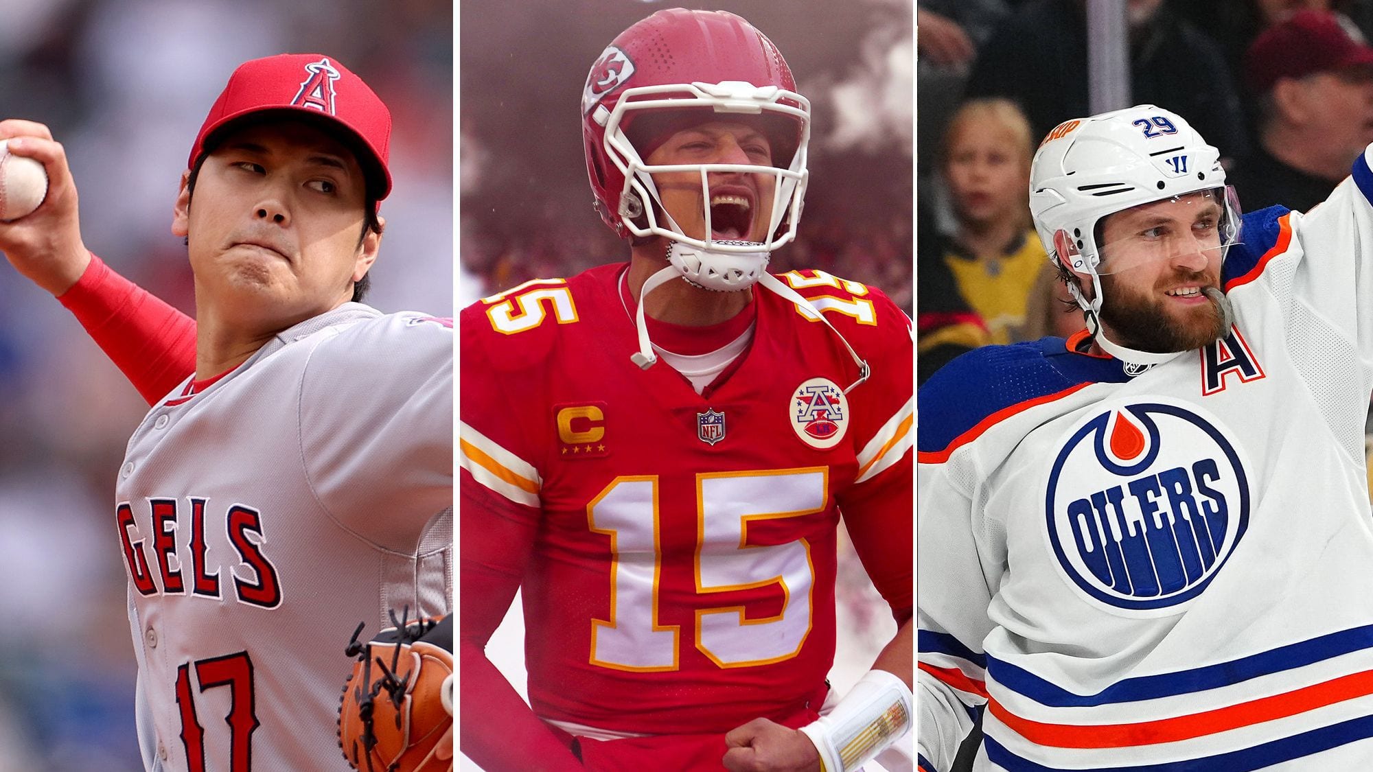 Shohei Ohtani, Patrik Mahomes, Leon Draisaitl