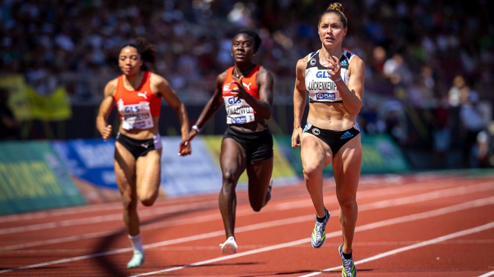 Verteidigte ihren Titel über 100 Meter bei den Deutschen Meisterschaften: Gina Lückenkemper (rechts).