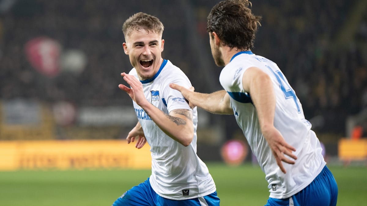 Von Randalen überschattet: Zehn Herthaner schlagen Dresden und melden sich im Aufstiegskampf zurück