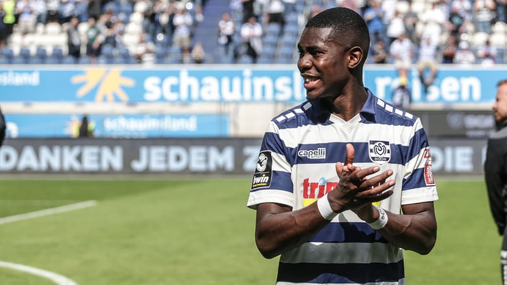 Neuer Löwe: Leroy Kwadwo wurde im Mai beim MSV Duisburg verabschiedet.