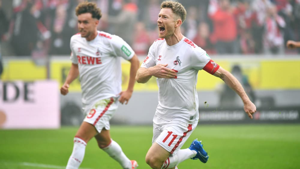 Freudenschrei: Florian Kainz (#11) bejubelt sein soeben erzieltes 1:0.