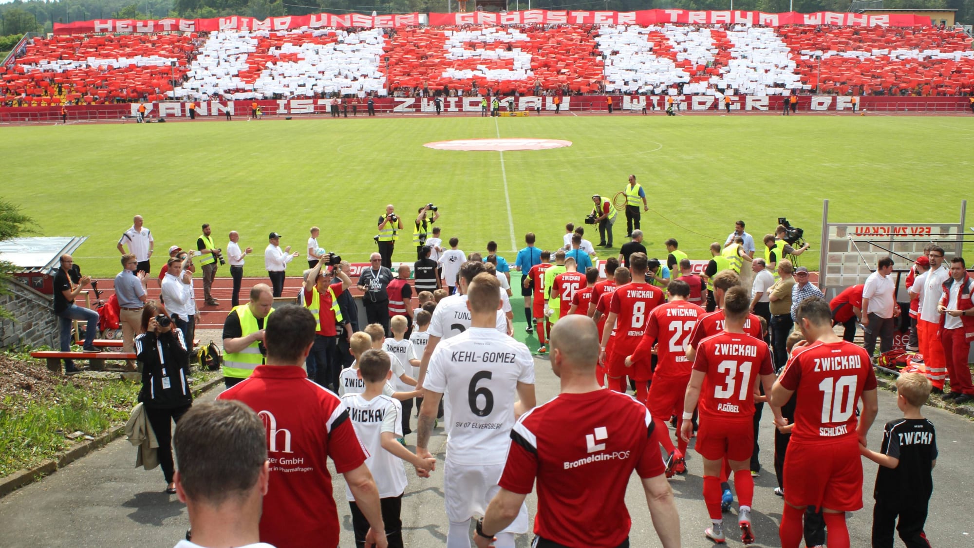 FSV Zwickau im Aufstiegsspiel 2016 gegen Elversberg