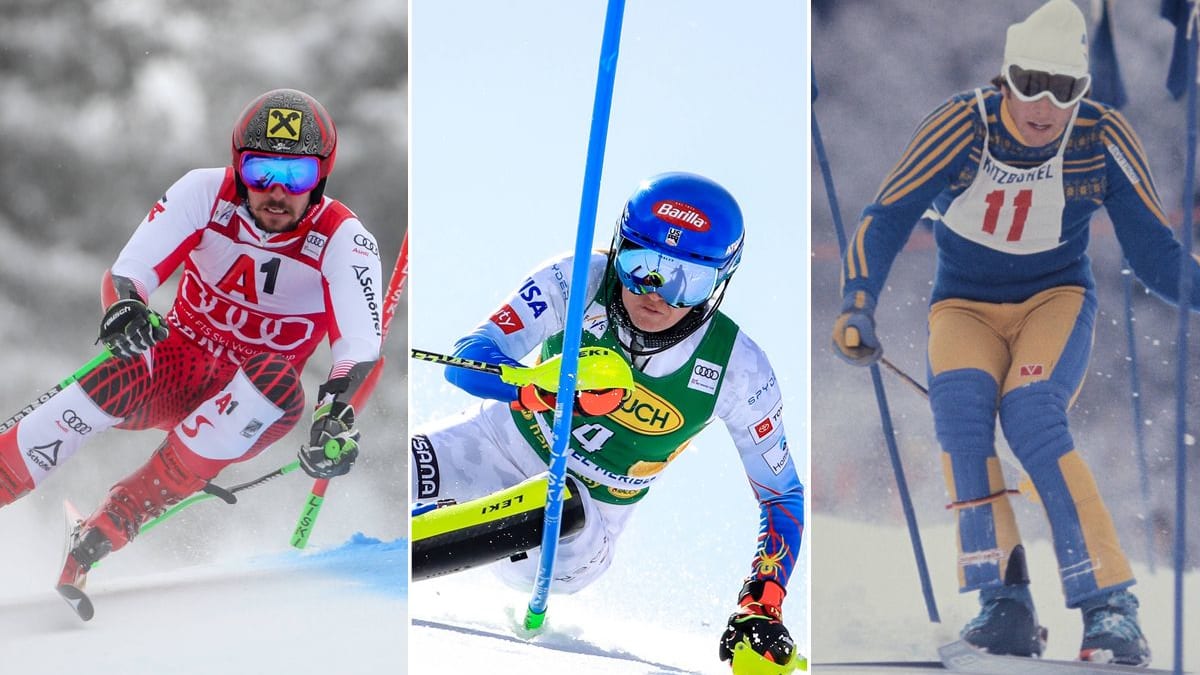 Marcel Hirscher, Mikaela Shiffrin, Ingemar Stenmark