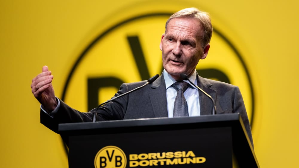 "Ich bin in jeder Minute präsent": Hans-Joachim Watzke am Sonntag auf der BVB-Mitgliederversammlung.