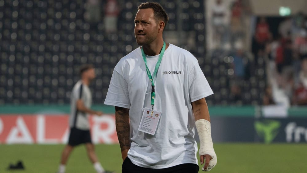 Großaspachs Sportlicher Leiter und Ex-Bundesliga-Stürmer Julian Schieber ist zufrieden mit der Entwicklung des Regionalligisten.