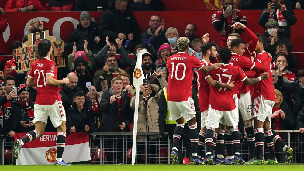 Perfekter Start: Früh im Spiel durfte Manchester United bereits jubeln - dabei sollte es am Ende auch bleiben.