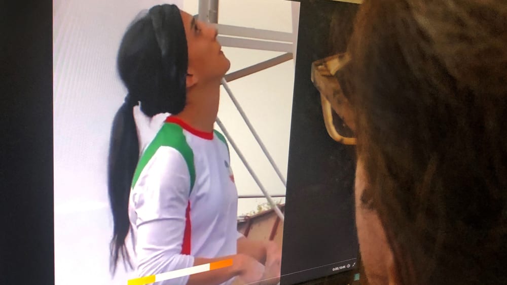 Ohne Kopftuch bei den Asienmeisterschaften in Seoul: Die Iranerin Elnaz Rekabi.