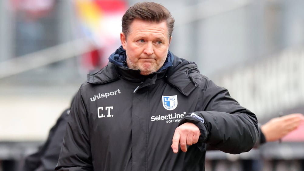 Er bleibt: Magdeburgs Trainer Christian Titz.