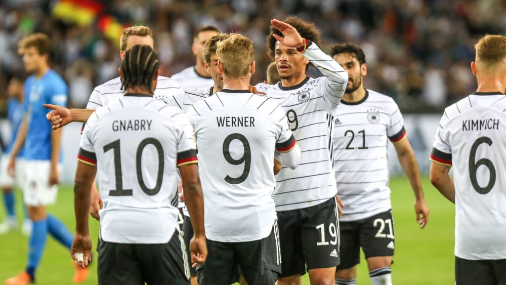 Sorgten gegen Italien nicht nur untereinander für gute Stimmung: Deutschlands Nationalspieler.