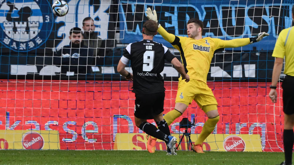 Markierte den einzigen Treffer des Tages: Bielefelds Kapitän Fabian Klos.