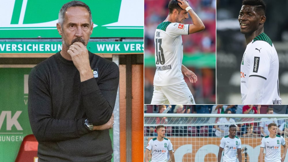Aktuell sieht's düster aus: Die Gladbacher Borussia um Trainer Adi Hütter hat einen Fehlstart hingelegt.