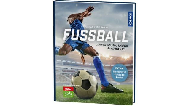 So sieht das Buch "Fussball - Alles zu WM, EM, Spielern, Rekorden & Co" aus.