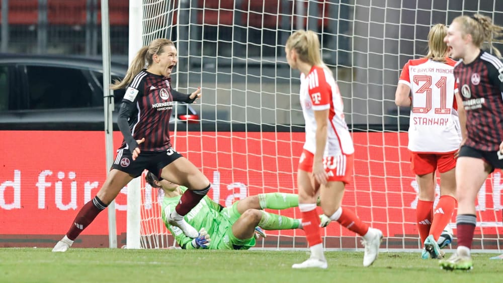 Unverhofft kommt oft: Medina Desic (li.) und der 1. FC Nürnberg holten gegen den Meister einen Punkt.