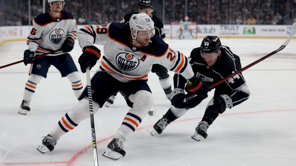 Vorbei an Mikey Anderson: Leon Draisaitl.