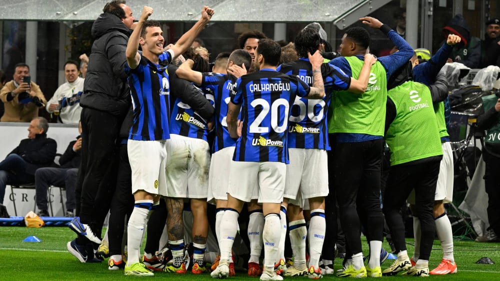 Grenzenlose Freude: Inter Mailand kürte sich am Montagabend&nbsp; - ausgerechnet im Mailänder Derby - vorzeitig zum italienischen Meister.
