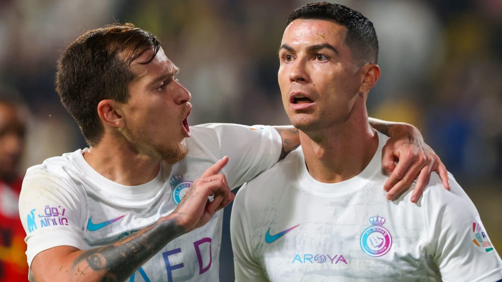 Torschützen am Freitagabend: Cristiano Ronaldo (re.) und Landsmann Otavio.