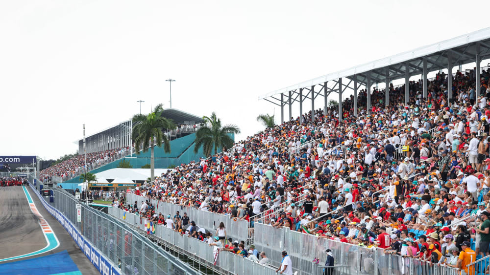 Die Tribüne beim Grand Prix von Miami