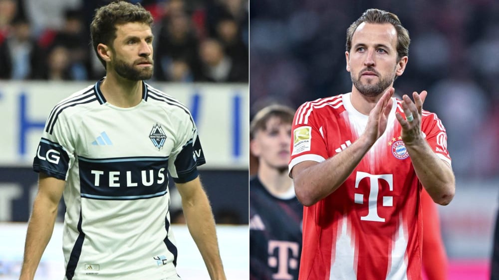 Ex-Teamkollegen - und beide in Topform: Thomas Müller (li.) und Harry Kane.