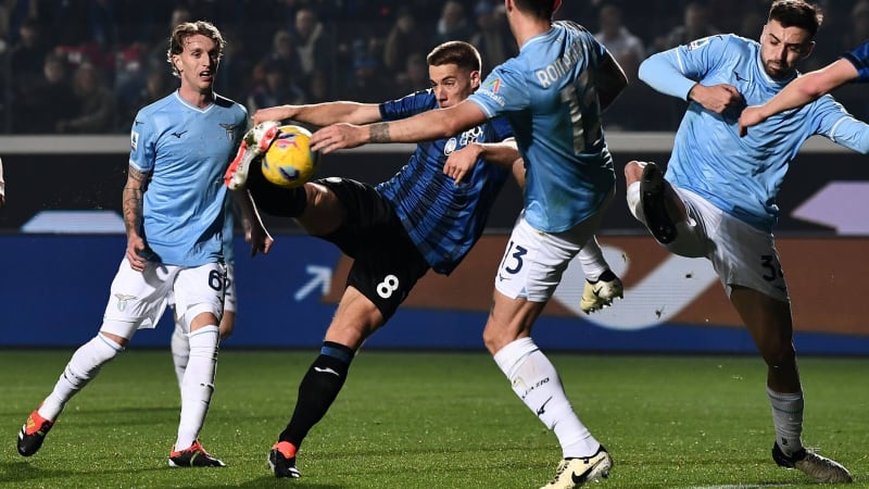 Mp Bergamo 04 02 2024 - campionato di calcio serie A Atalanta-Lazio foto Matteo Papini Image nella foto: gol Mario Pasalic PUBLICATIONxNOTxINxITA