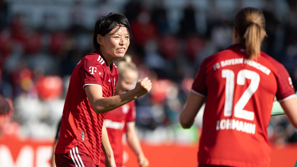 Innenverteidigerin Kumagai bejubelt ihren ersten von zwei Treffern.