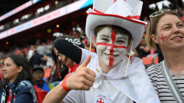 Dieser junge Fan hält es mit England.