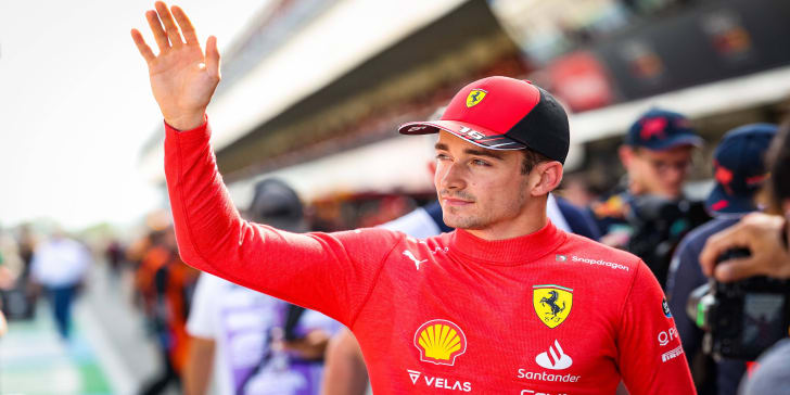 Charles Leclerc im Ferrari.