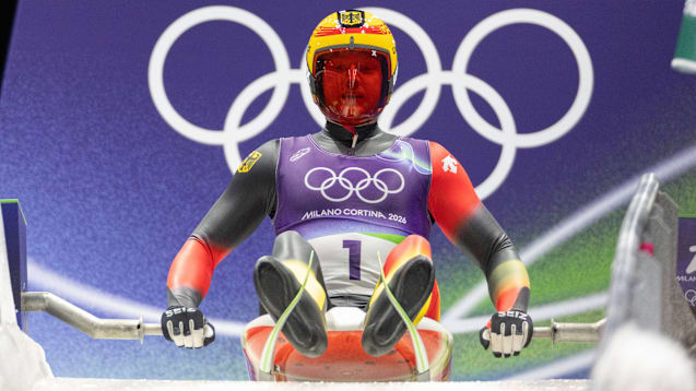 Liegt zur Halbzeit des Wettbewerbs auf Gold-Kurs: Rodler Max Langenhan.