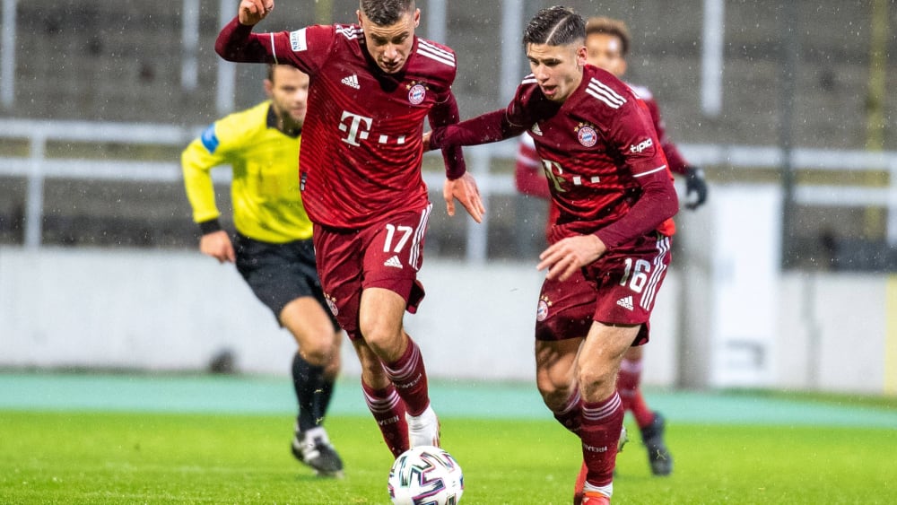 Sie trafen beide für Bayern gegen Aubstadt: Gabriel Vidovic (#17) und Nemanja Motika (#16).