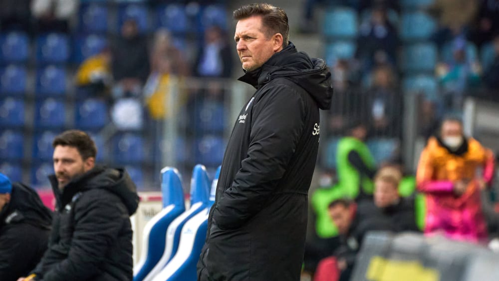 Magdeburgs Coach Christian Titz sah gegen Havelse kein gutes Spiel seiner Mannschaft.