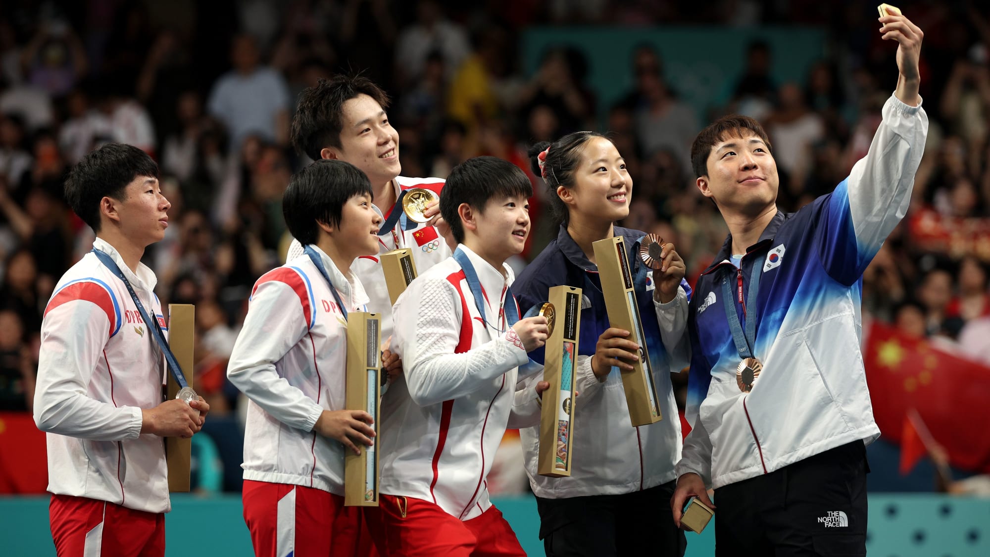 China, Nordkorea und Südkorea auf einem Bild.