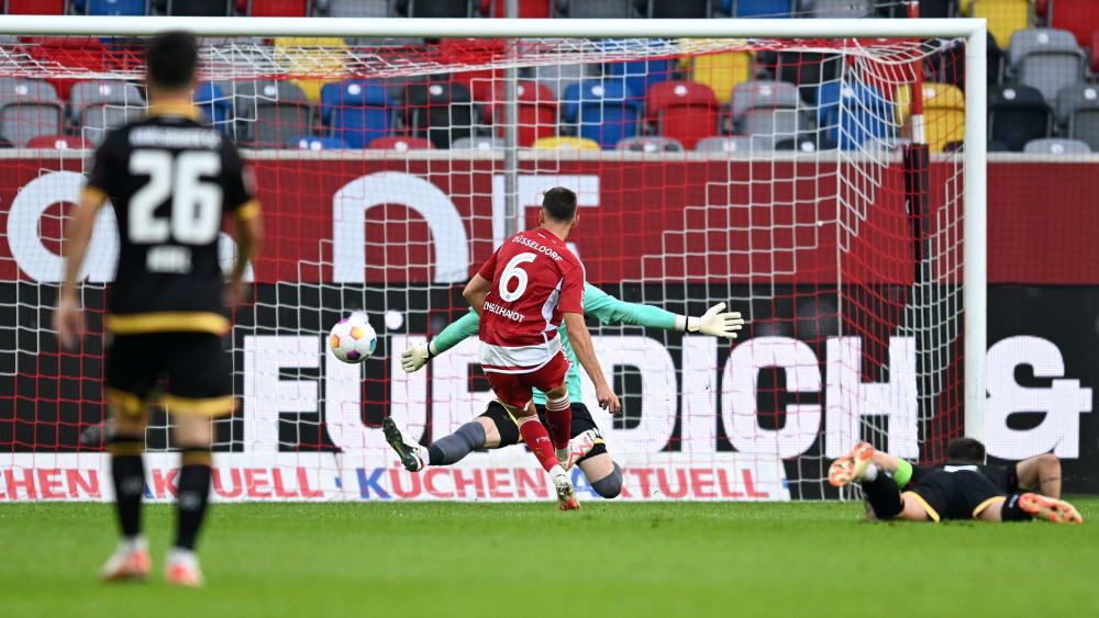 Der Ausgleichstreffer von Yannik Engelhardt ebnete den Weg für den am Ende hochverdienten Heimsieg von Fortuna Düsseldorf.&nbsp;